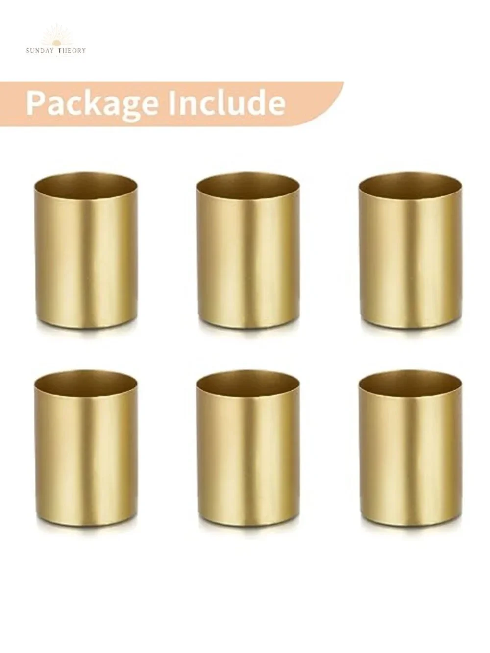 Metal Vases Set of 6 Wedding Centerpiece Tabletop Trumpet Floral Stands